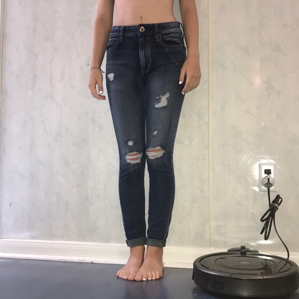 Dark denim jeans